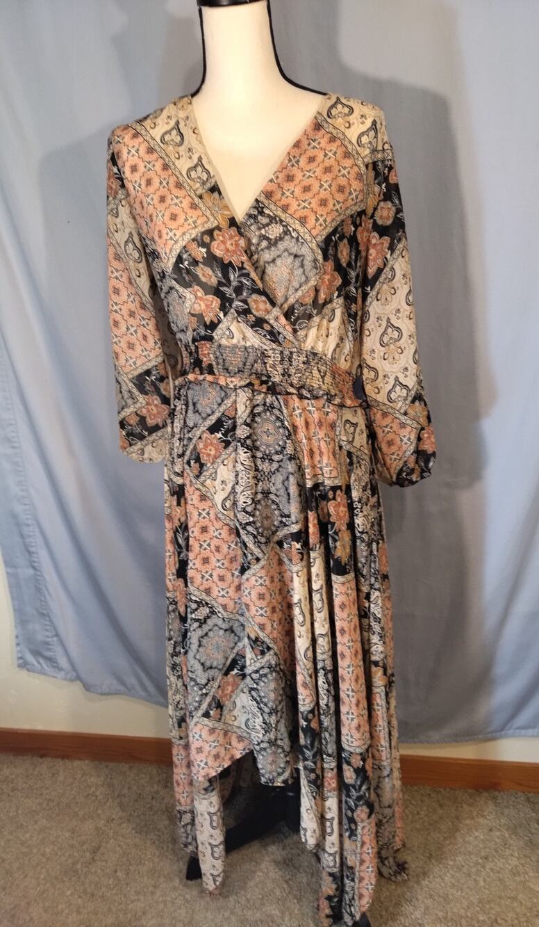 Indigo Rose Boho Dress